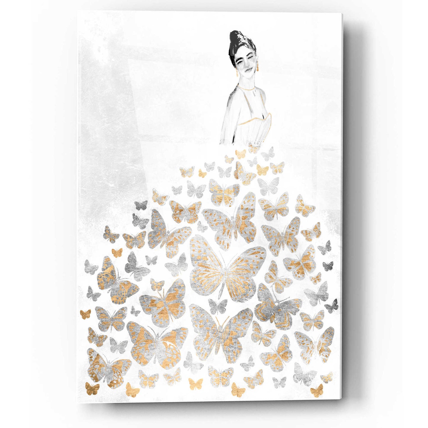 Epic Art 'Fluttering Gown I' by Annie Warren, Acrylic Glass Wall Art,12x16