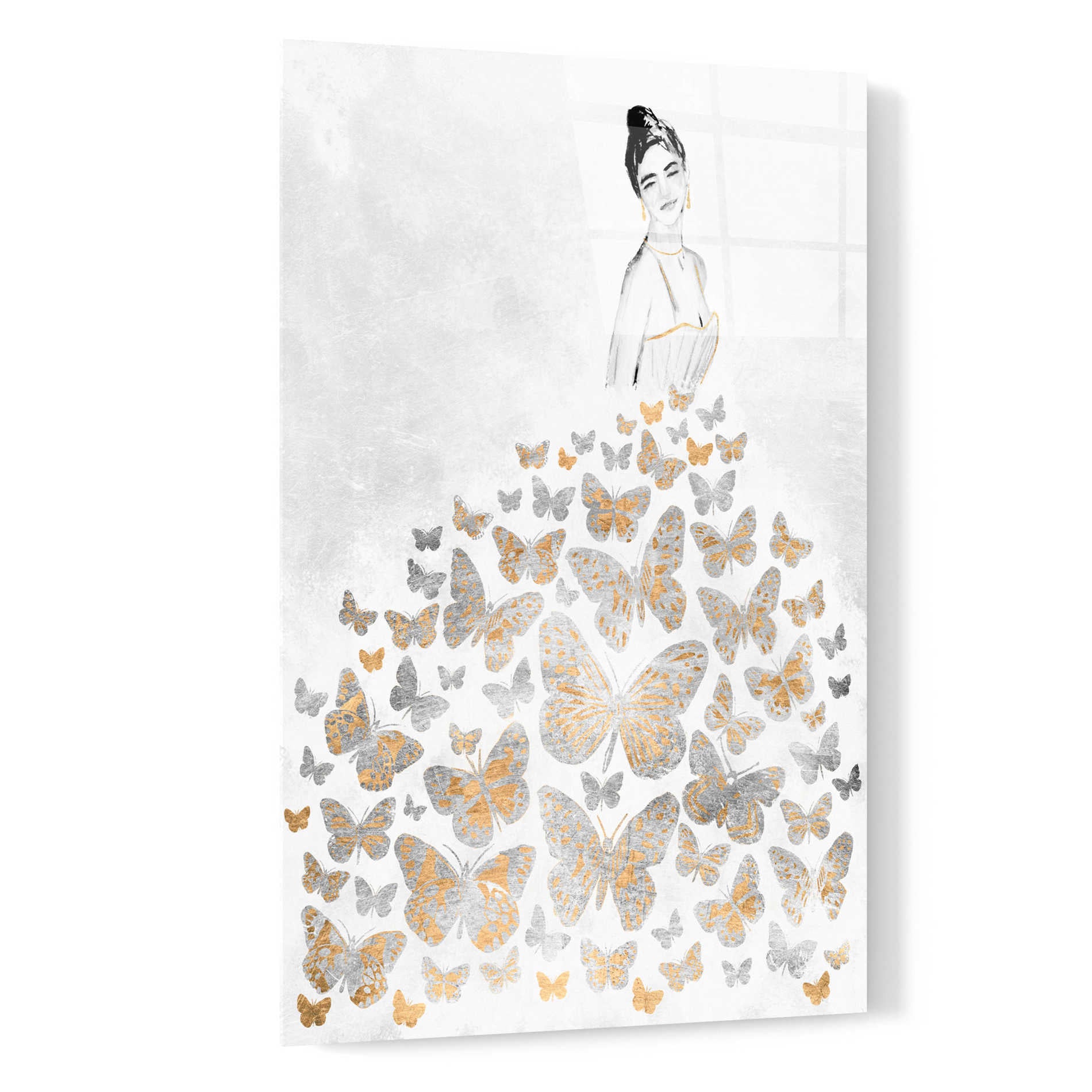 Epic Art 'Fluttering Gown I' by Annie Warren, Acrylic Glass Wall Art,16x24