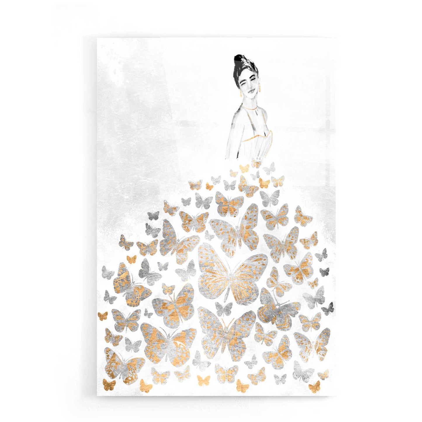 Epic Art 'Fluttering Gown I' by Annie Warren, Acrylic Glass Wall Art,16x24
