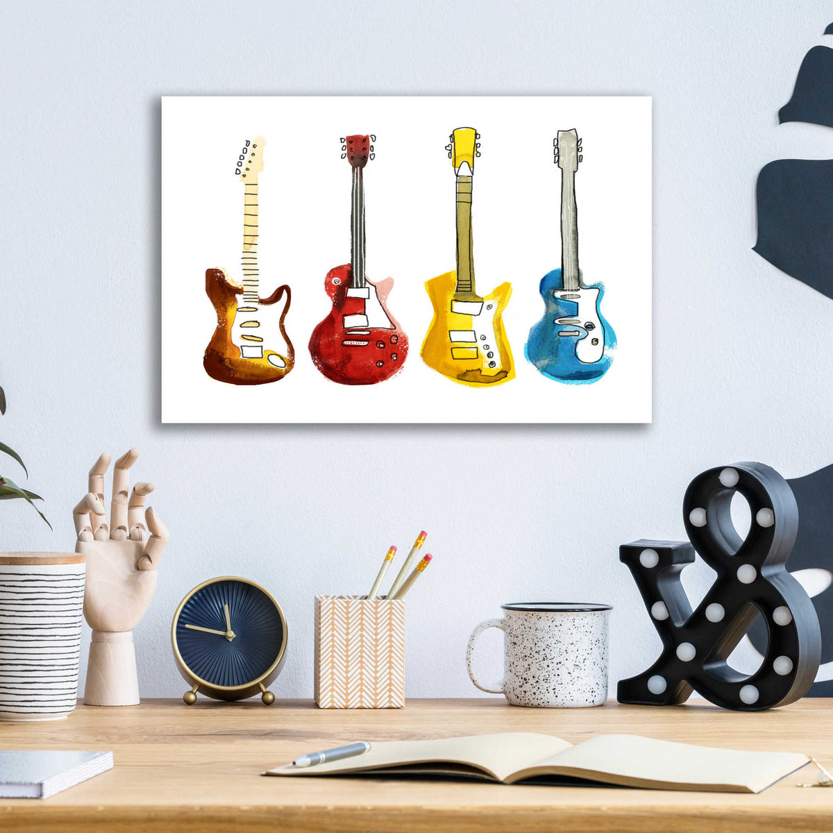 Epic Art 'String Band I' by Annie Warren, Acrylic Glass Wall Art,16x12