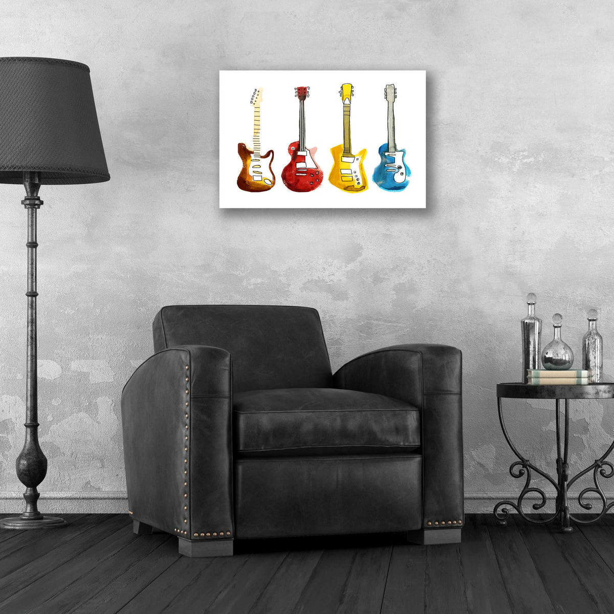 Epic Art 'String Band I' by Annie Warren, Acrylic Glass Wall Art,24x16
