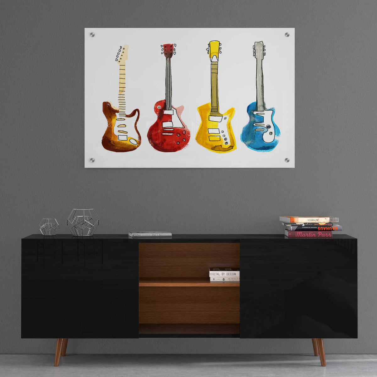 Epic Art 'String Band I' by Annie Warren, Acrylic Glass Wall Art,36x24
