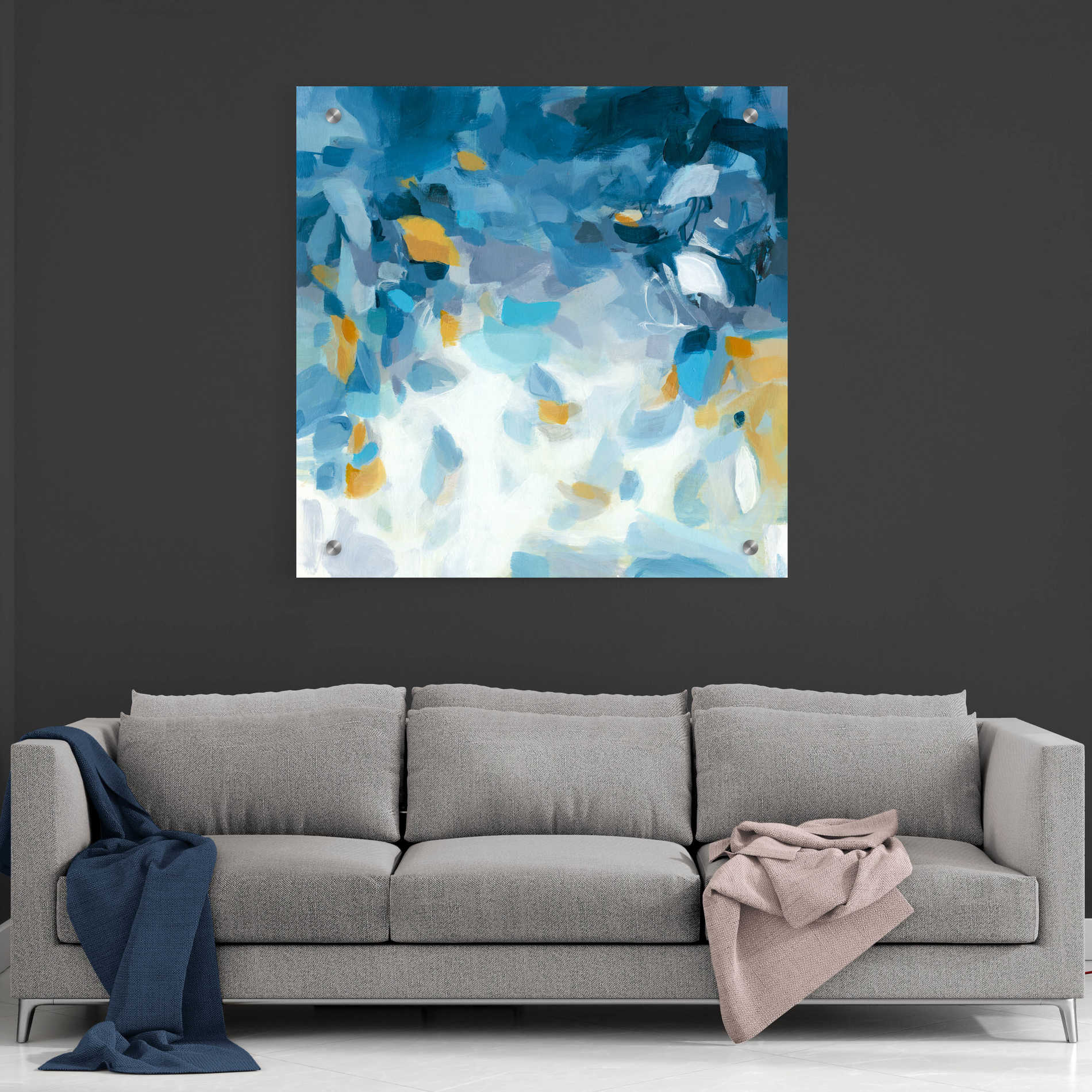 Epic Art 'Blue Dreams' by Christina Long, Acrylic Glass Wall Art,36x36