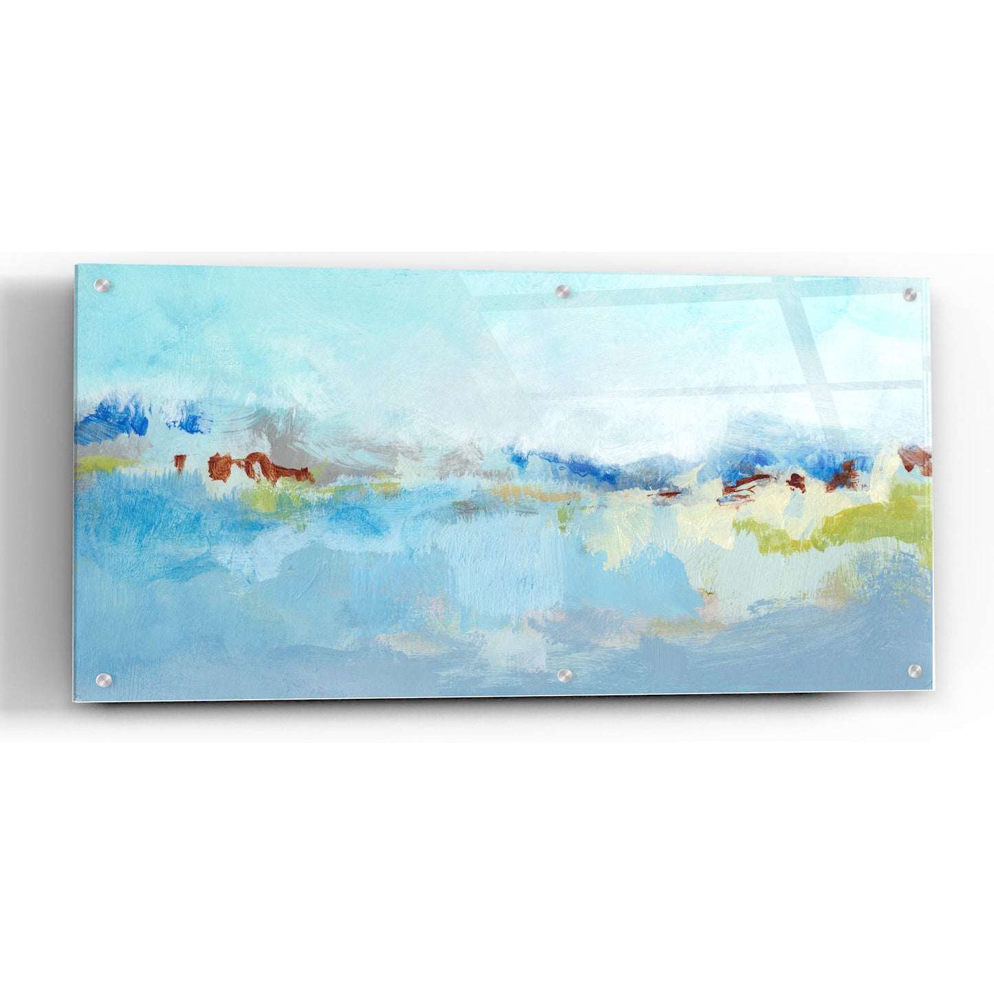 Epic Art 'Sea Breeze Landscape I' by Christina Long, Acrylic Glass Wall Art,24x12