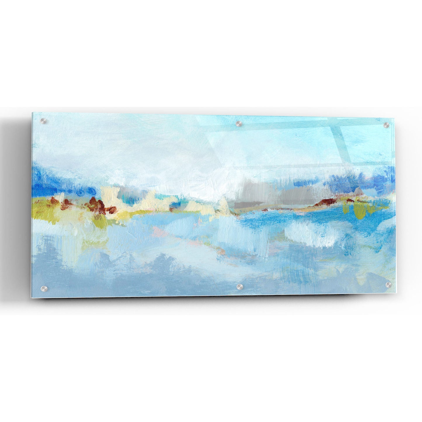 Epic Art 'Sea Breeze Landscape II' by Christina Long, Acrylic Glass Wall Art,24x12