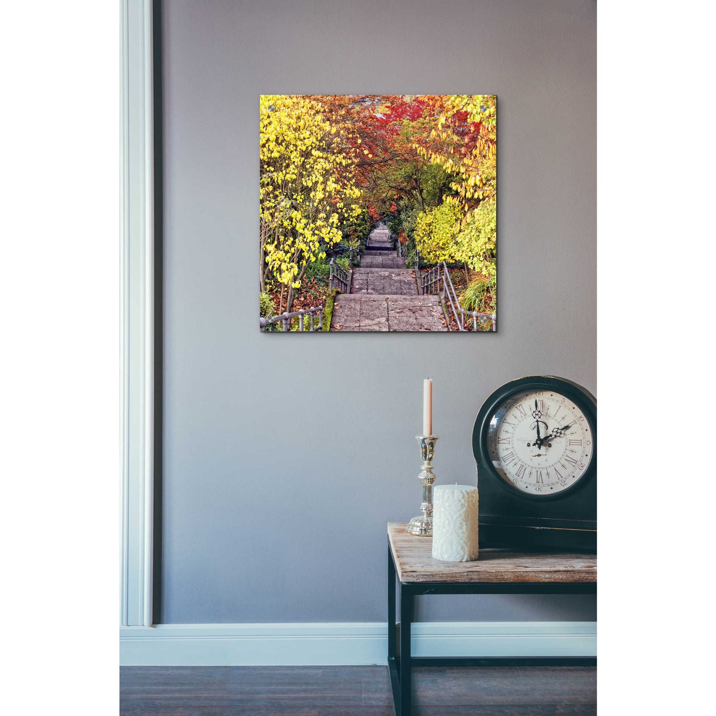 Epic Art 'Autumn Tunnel' by Colby Chester, Acrylic Glass Wall Art,24x24