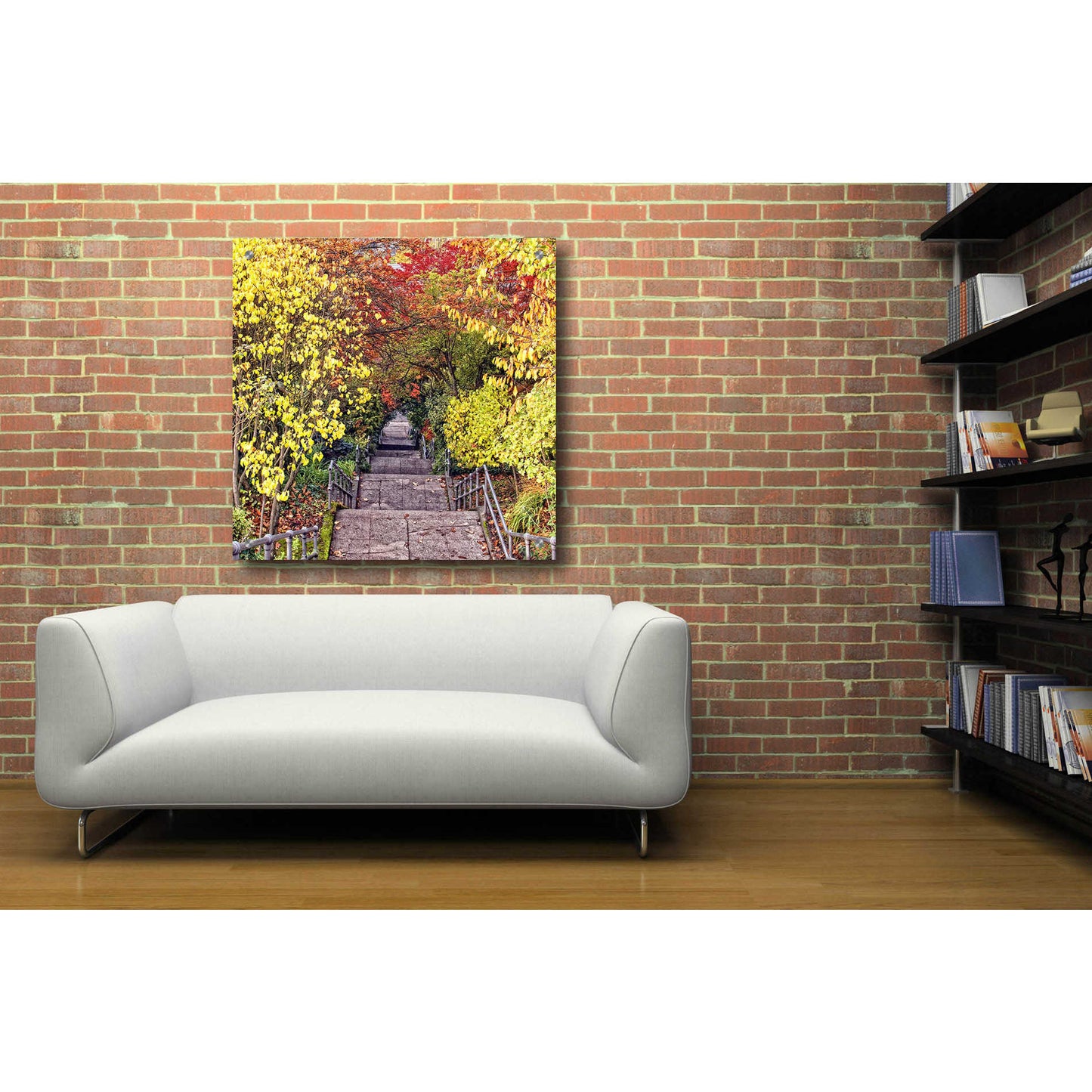 Epic Art 'Autumn Tunnel' by Colby Chester, Acrylic Glass Wall Art,36x36