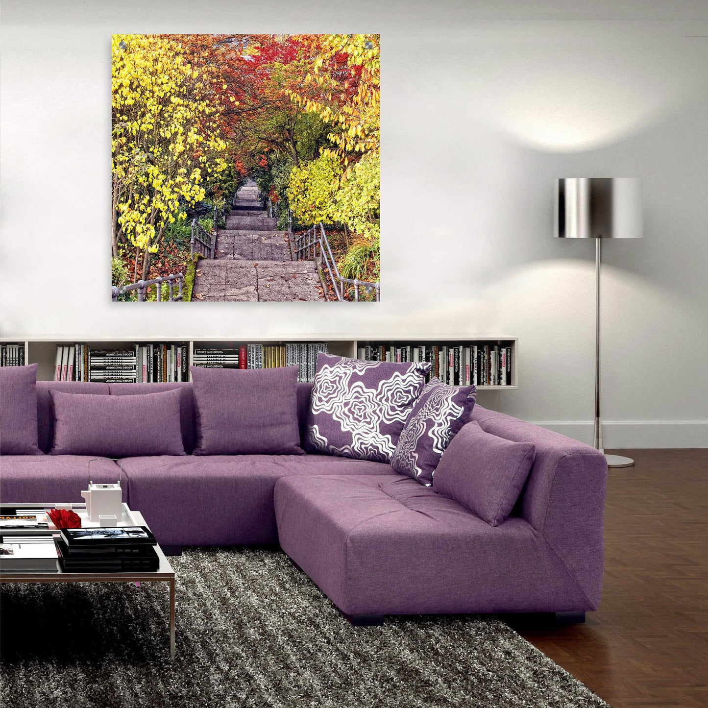 Epic Art 'Autumn Tunnel' by Colby Chester, Acrylic Glass Wall Art,36x36