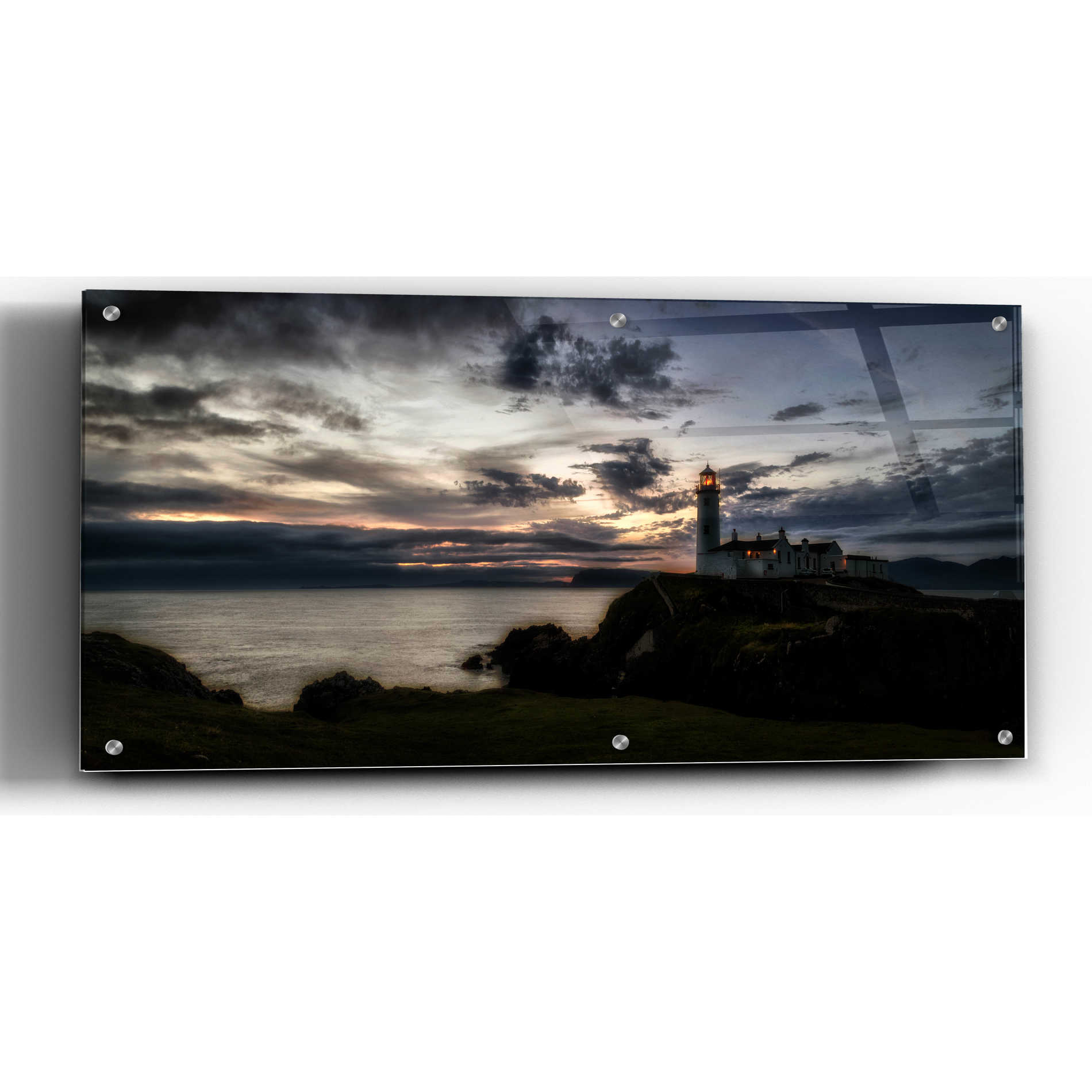 Epic Art 'Lighthouse Panorama' by Danny Head, Acrylic Glass Wall Art,24x12