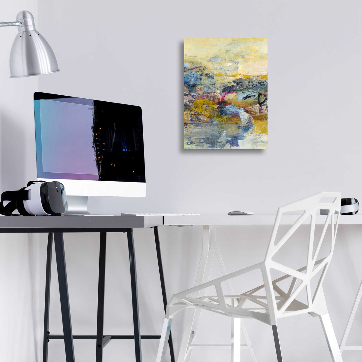 Epic Art 'Textured Triptych II' by Jodi Fuchs, Acrylic Glass Wall Art,12x16