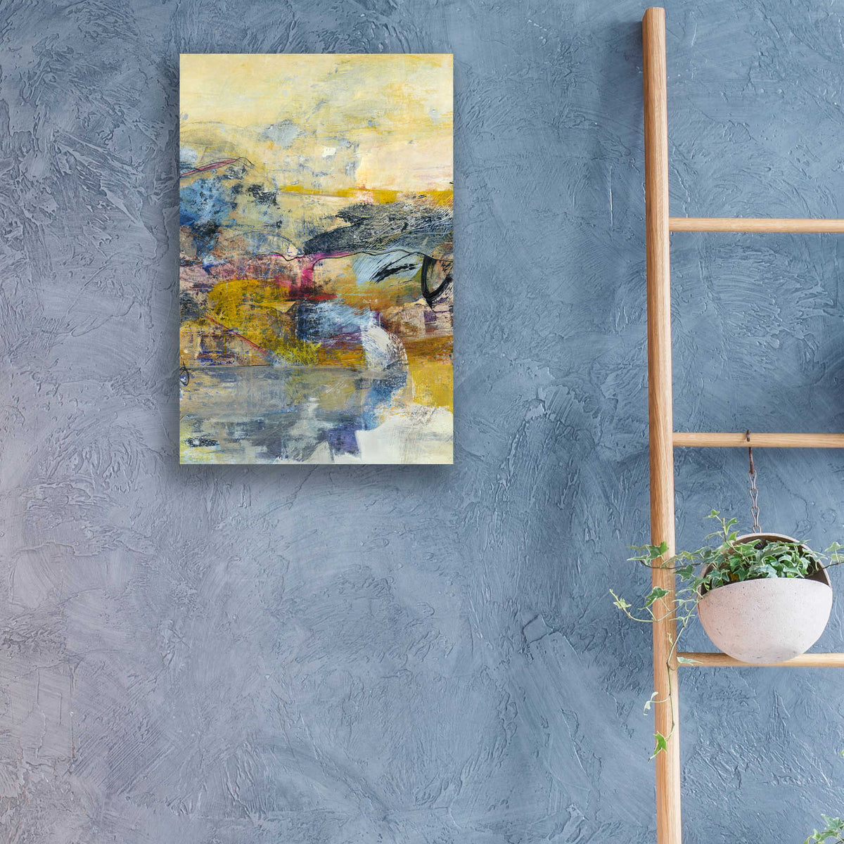 Epic Art 'Textured Triptych II' by Jodi Fuchs, Acrylic Glass Wall Art,16x24