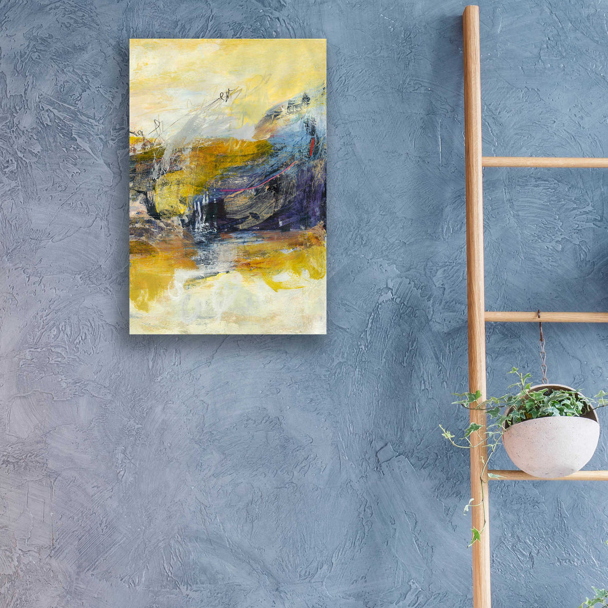Epic Art 'Textured Triptych III' by Jodi Fuchs, Acrylic Glass Wall Art,16x24