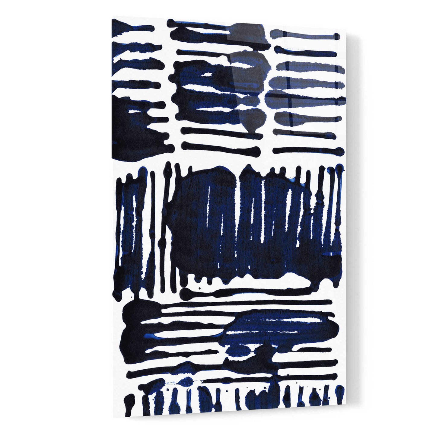 Epic Art 'Indigo Stripes I' by Jodi Fuchs, Acrylic Glass Wall Art,16x24