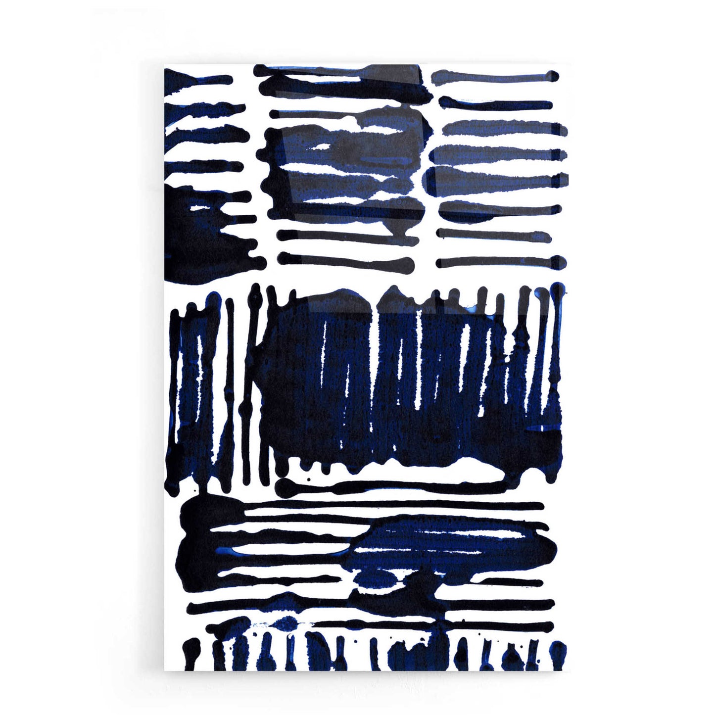 Epic Art 'Indigo Stripes I' by Jodi Fuchs, Acrylic Glass Wall Art,16x24