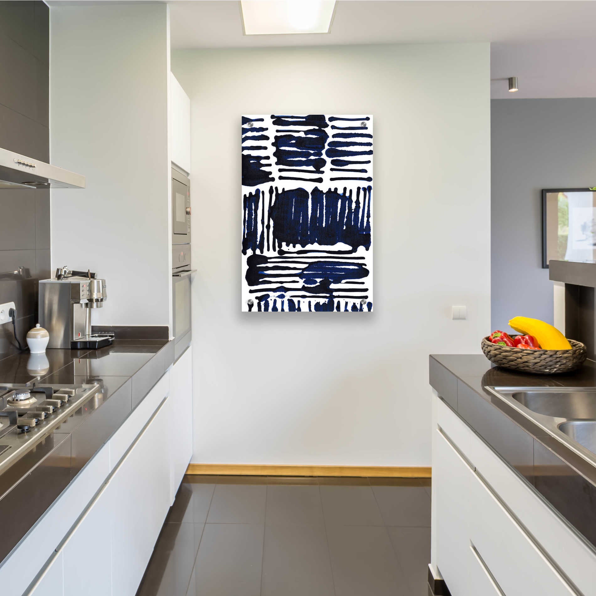 Epic Art 'Indigo Stripes I' by Jodi Fuchs, Acrylic Glass Wall Art,24x36