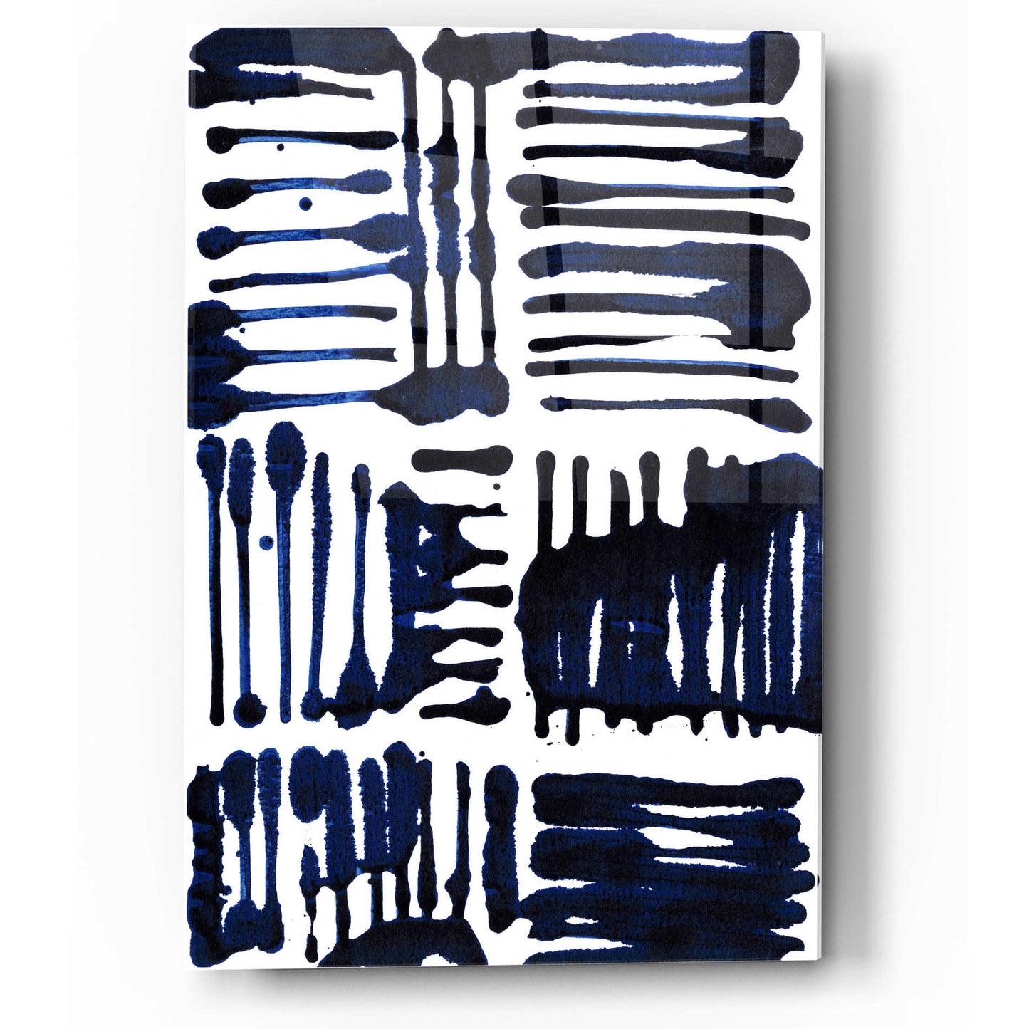 Epic Art 'Indigo Stripes II' by Jodi Fuchs, Acrylic Glass Wall Art,12x16