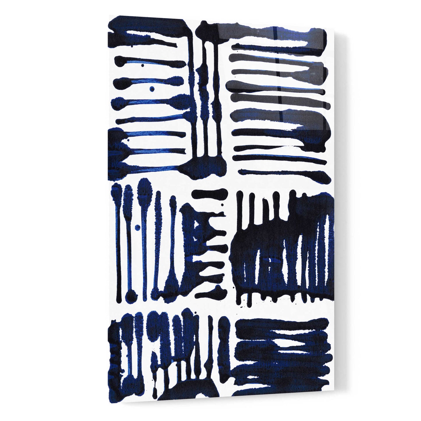 Epic Art 'Indigo Stripes II' by Jodi Fuchs, Acrylic Glass Wall Art,16x24