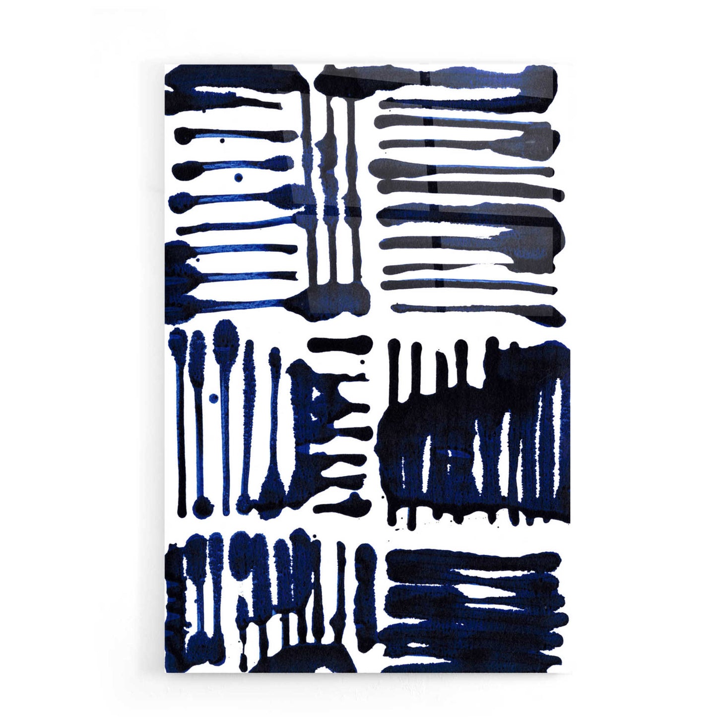 Epic Art 'Indigo Stripes II' by Jodi Fuchs, Acrylic Glass Wall Art,16x24