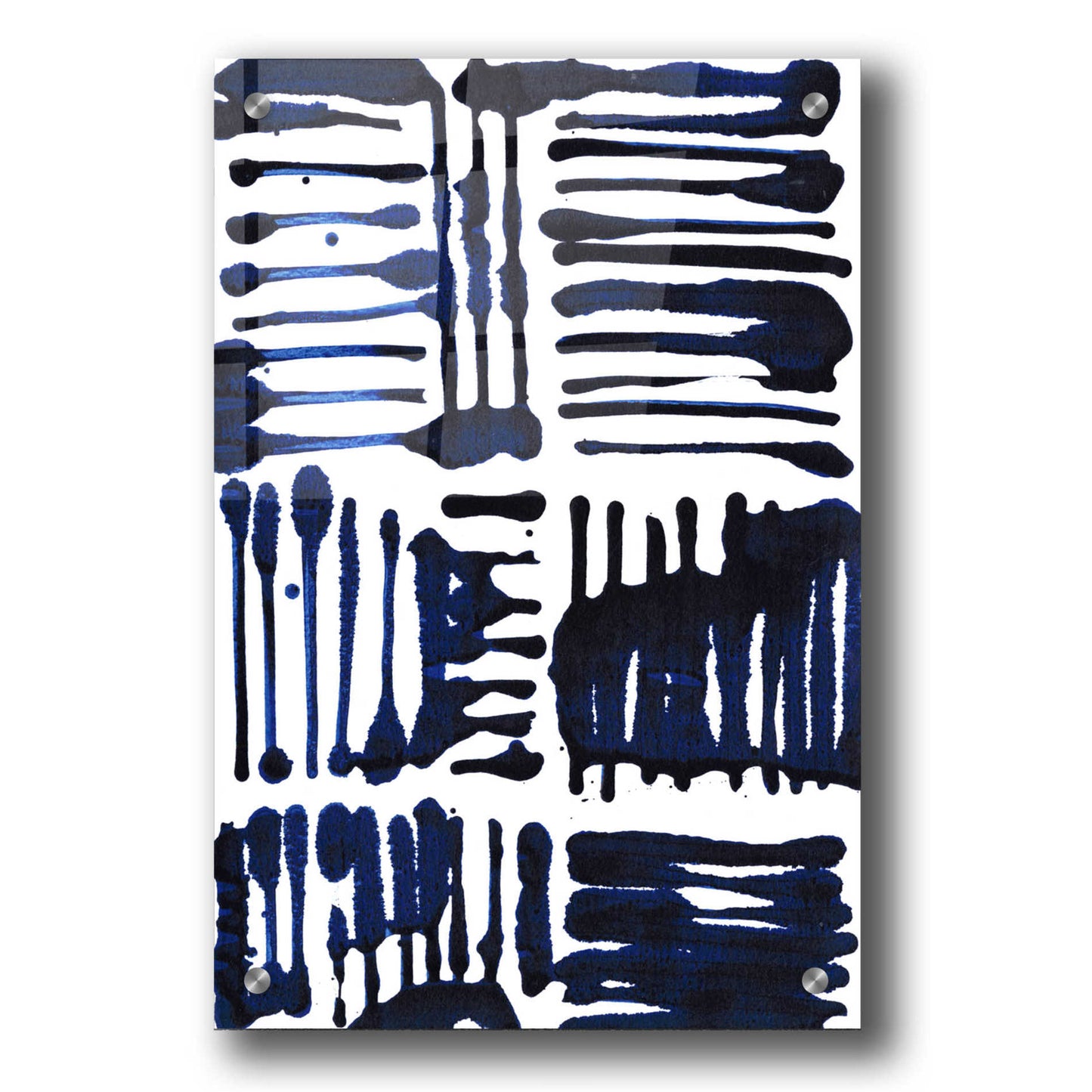 Epic Art 'Indigo Stripes II' by Jodi Fuchs, Acrylic Glass Wall Art,24x36