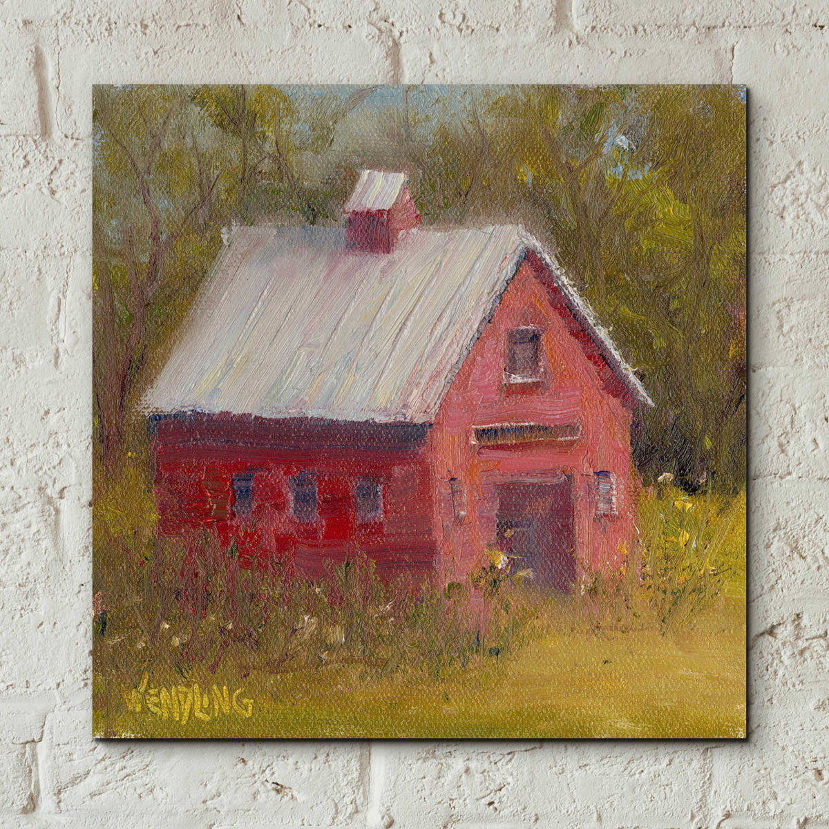 Epic Art 'Country Road II' by Marilyn Wendling, Acrylic Glass Wall Art,12x12