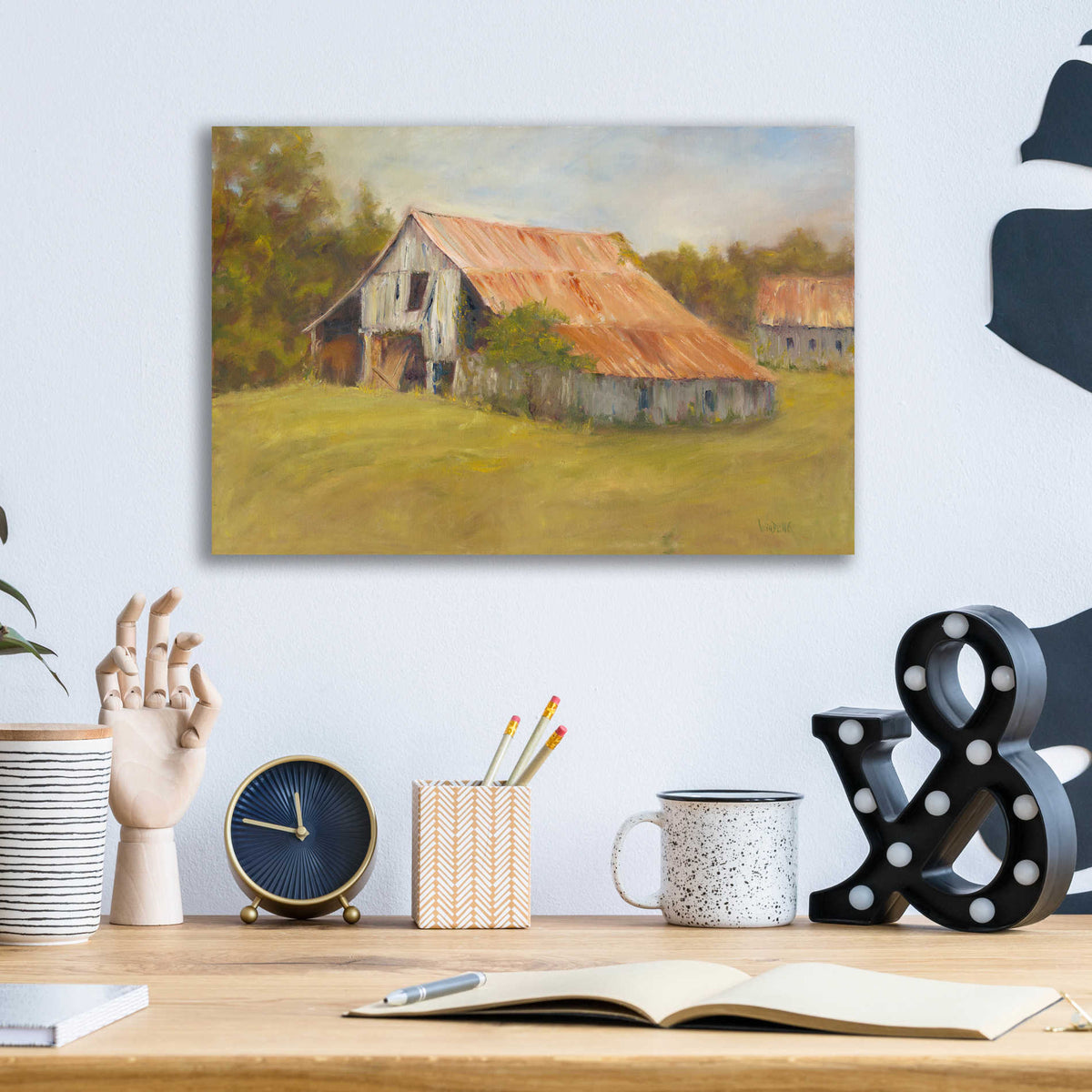 Epic Art 'Tin Roof' by Marilyn Wendling, Acrylic Glass Wall Art,16x12