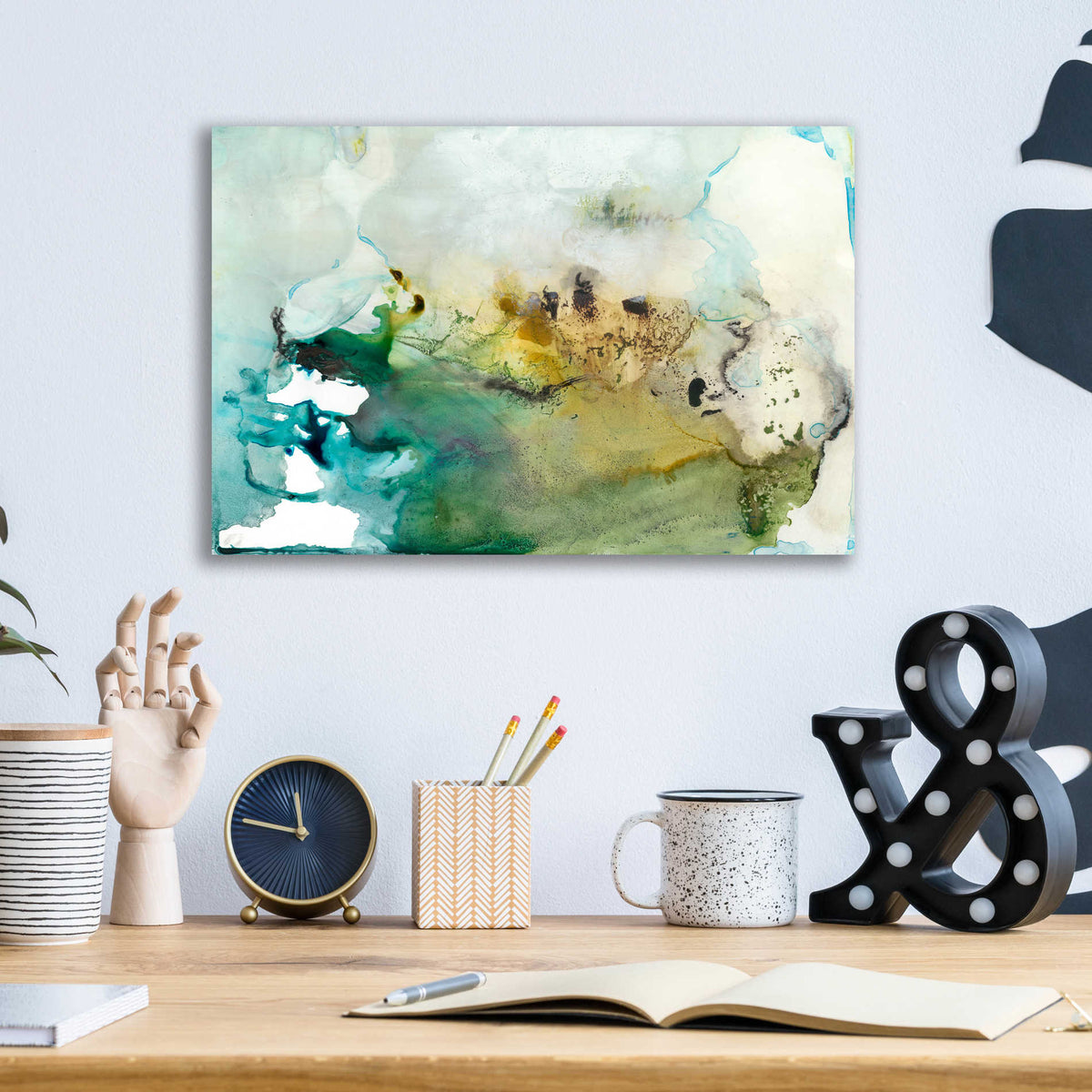 Epic Art 'Organic Abstract' by Lila Bramma, Acrylic Glass Wall Art,16x12