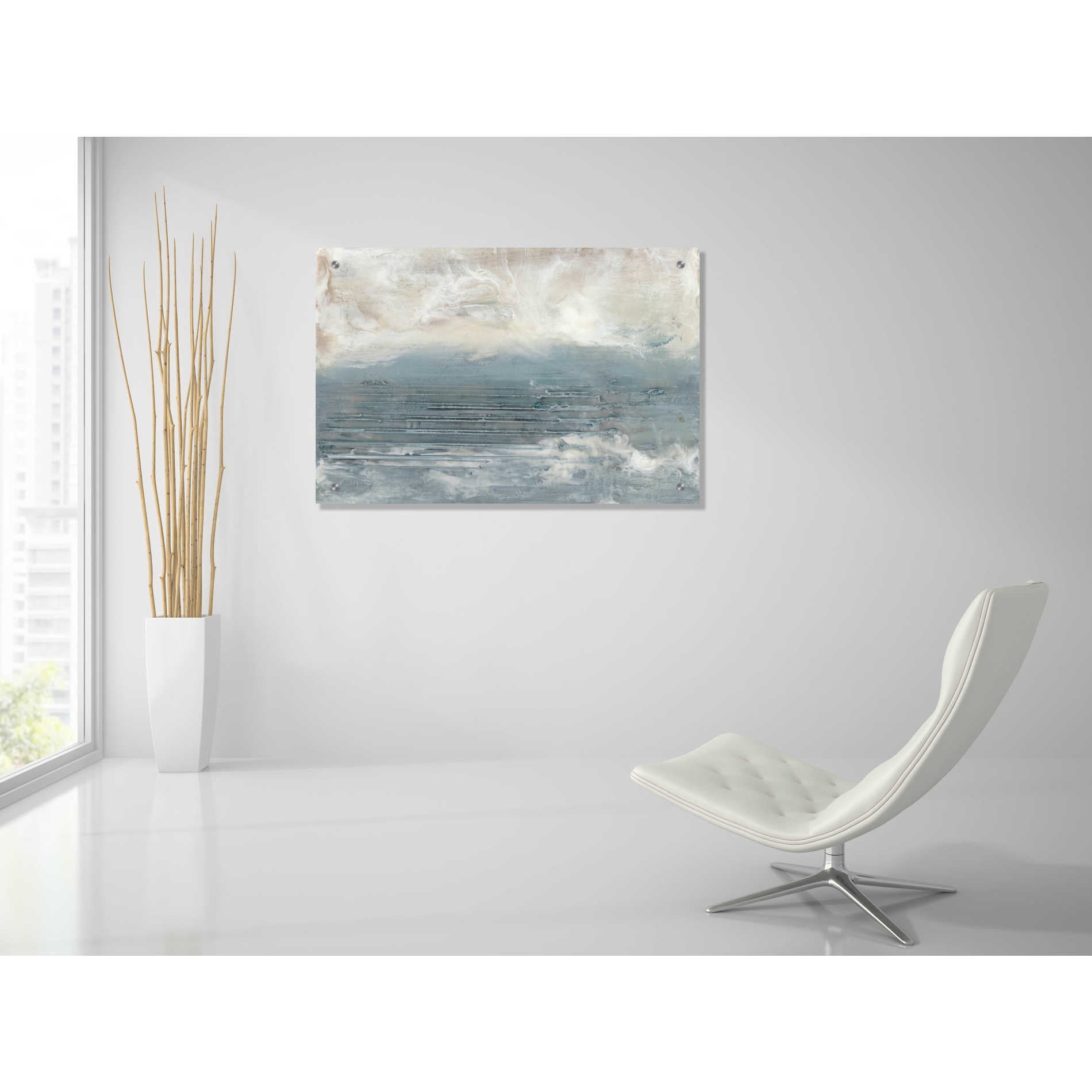 Epic Art 'Pale Blue I' by Lila Bramma, Acrylic Glass Wall Art,36x24