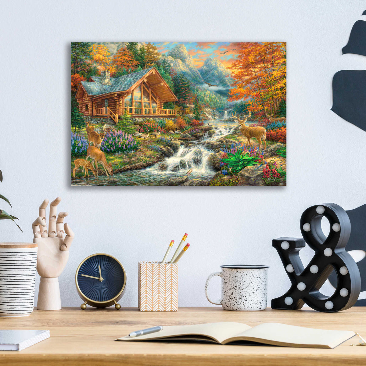 Epic Art 'Alpine Serenity' by Chuck Pinson, Acrylic Glass Wall Art,16x12