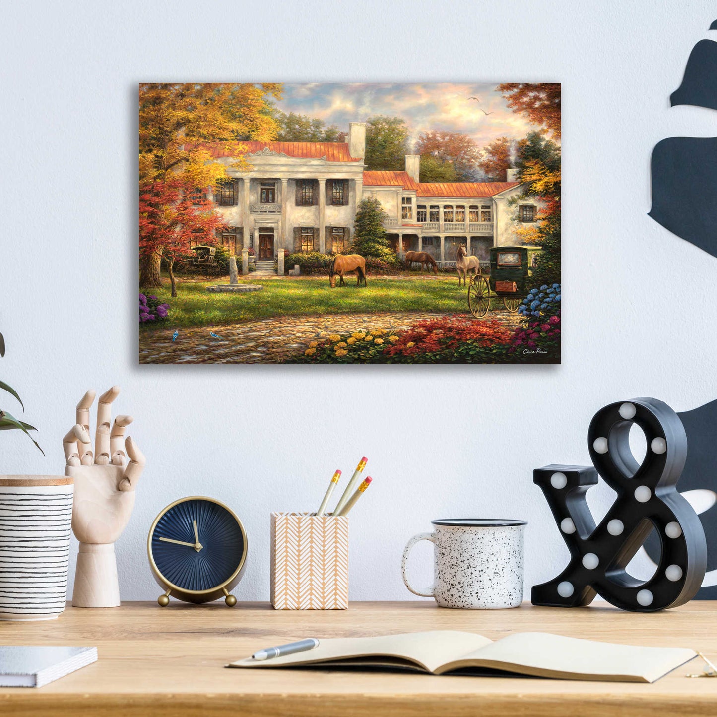 Epic Art 'Autumn Afternoon at Belle Meade' by Chuck Pinson, Acrylic Glass Wall Art,16x12
