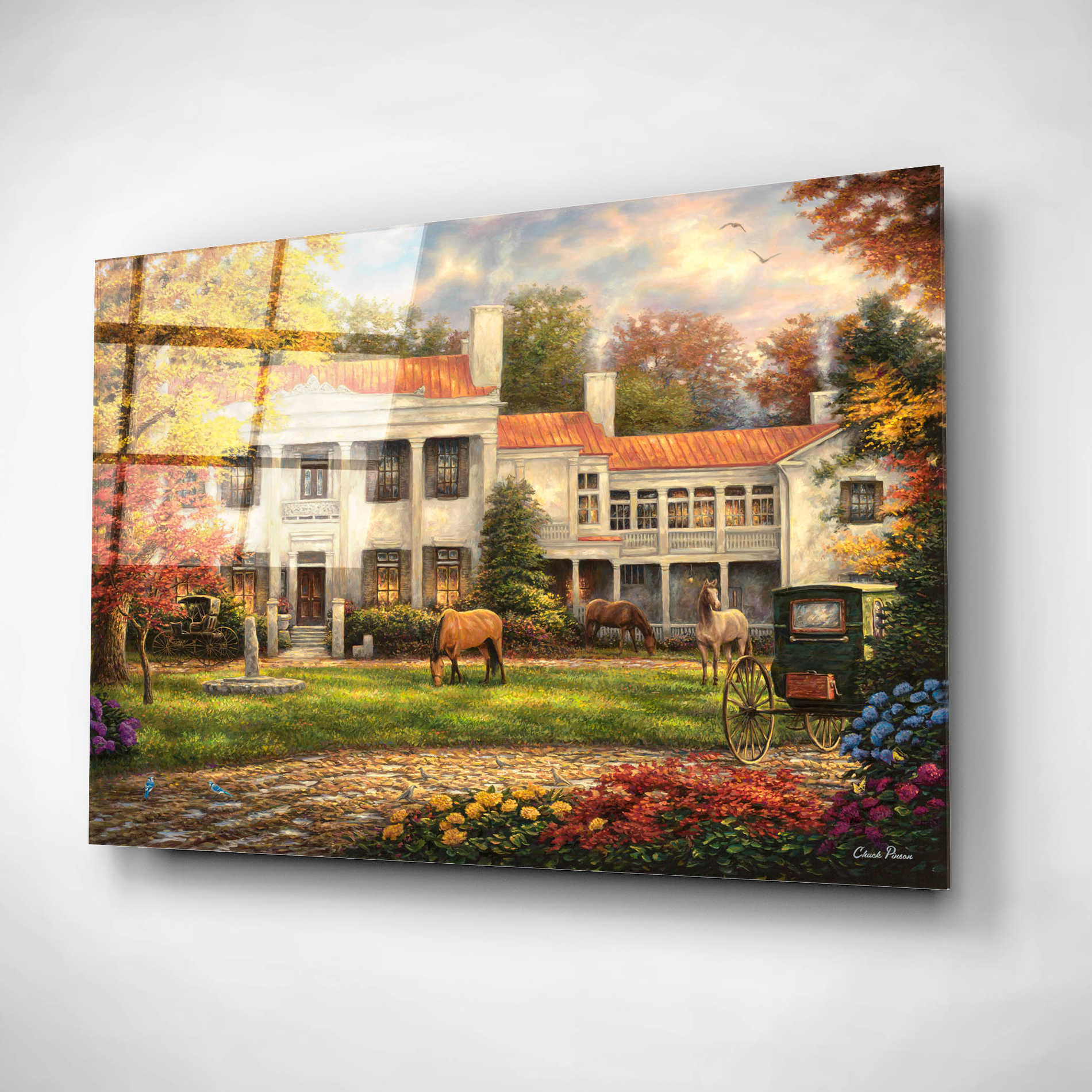 Epic Art 'Autumn Afternoon at Belle Meade' by Chuck Pinson, Acrylic Glass Wall Art,24x16