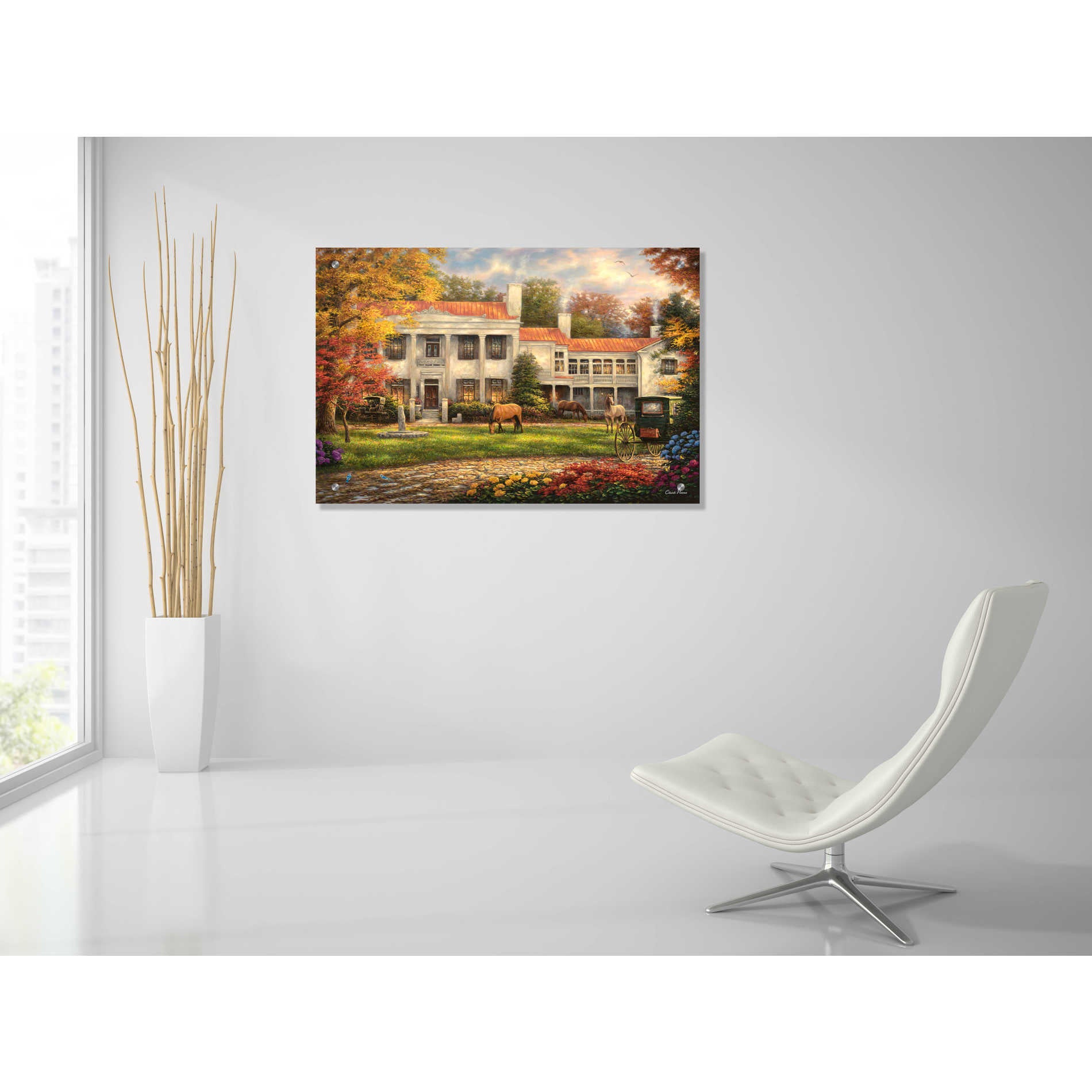 Epic Art 'Autumn Afternoon at Belle Meade' by Chuck Pinson, Acrylic Glass Wall Art,36x24