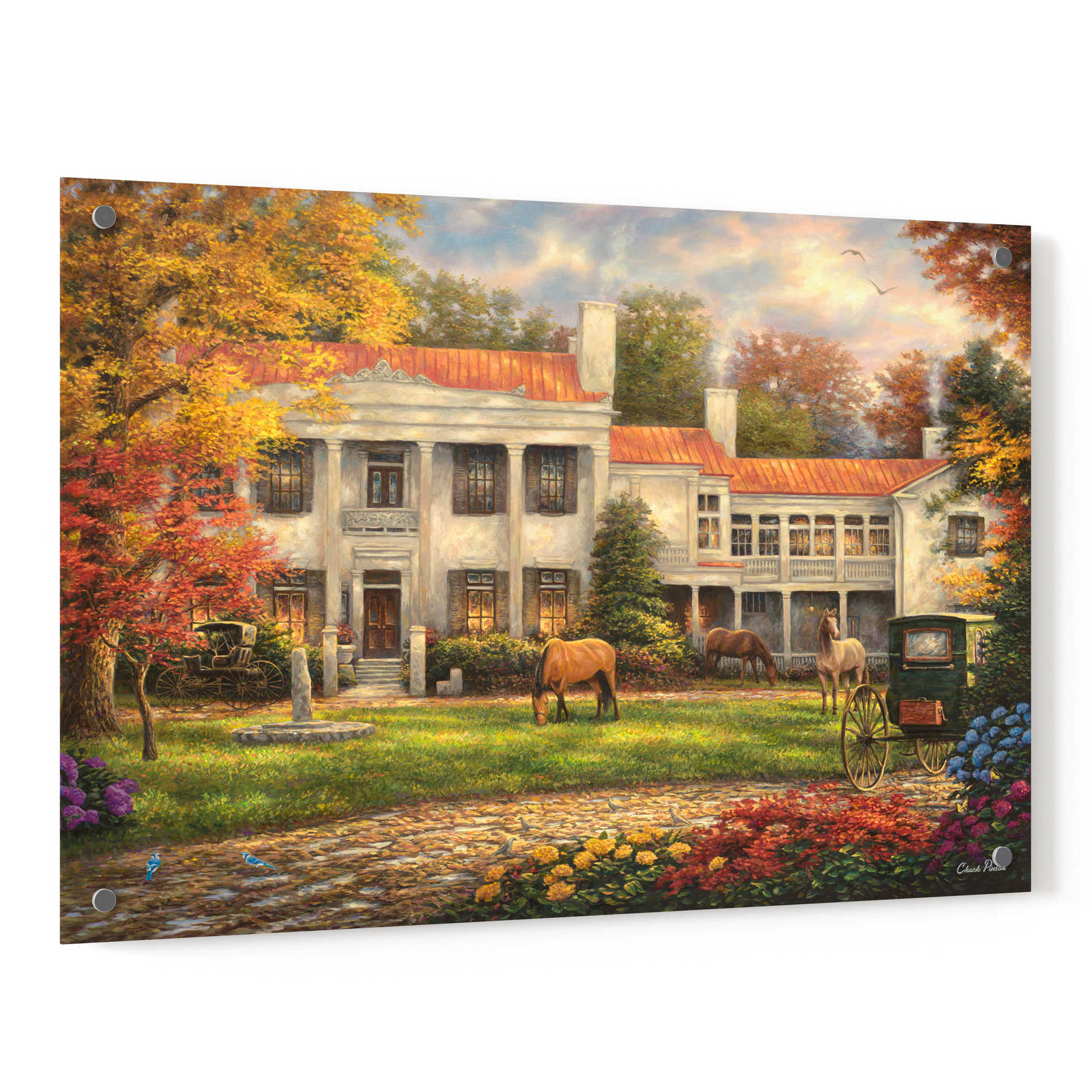 Epic Art 'Autumn Afternoon at Belle Meade' by Chuck Pinson, Acrylic Glass Wall Art,36x24