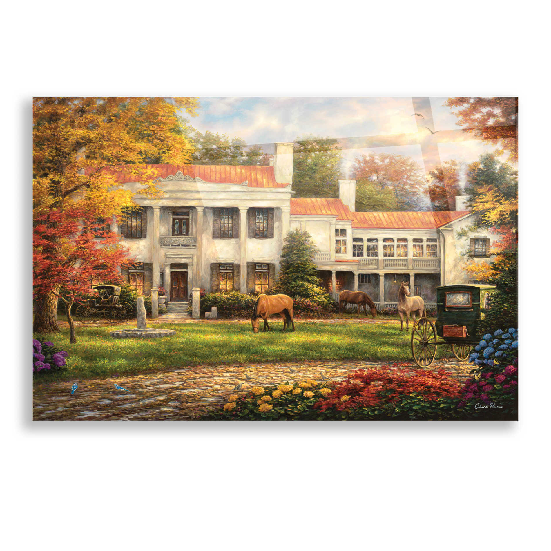Epic Art 'Autumn Afternoon at Belle Meade' by Chuck Pinson, Acrylic Glass Wall Art