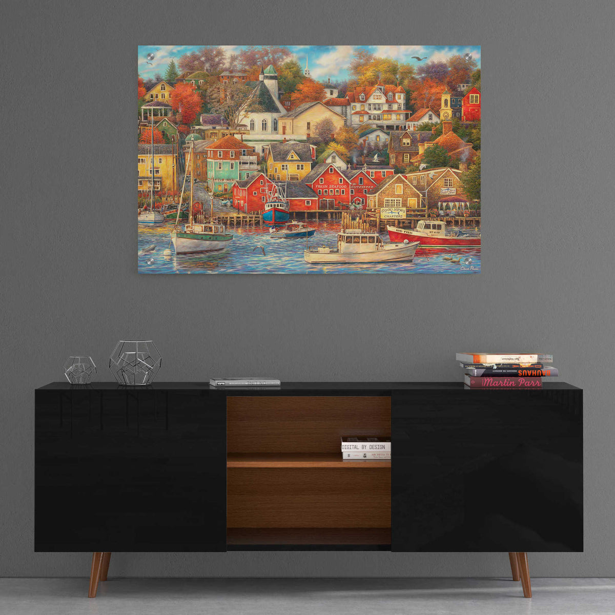 Epic Art 'Good Times Harbor' by Chuck Pinson, Acrylic Glass Wall Art,36x24