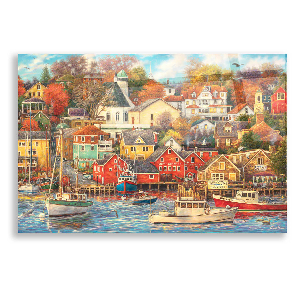 Epic Art 'Good Times Harbor' by Chuck Pinson, Acrylic Glass Wall Art