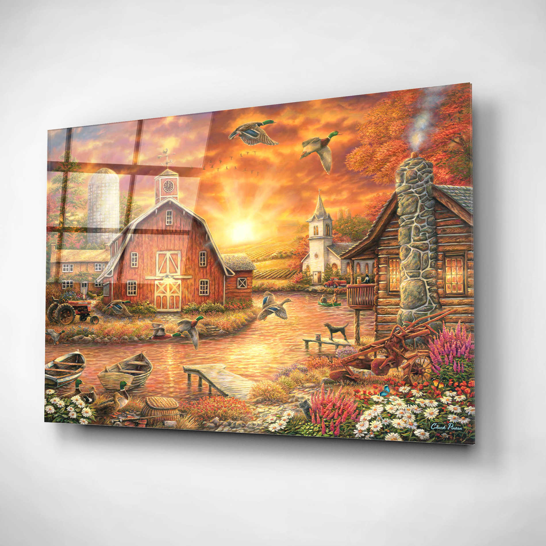 Epic Art 'Honey Drip Farm' by Chuck Pinson, Acrylic Glass Wall Art,24x16