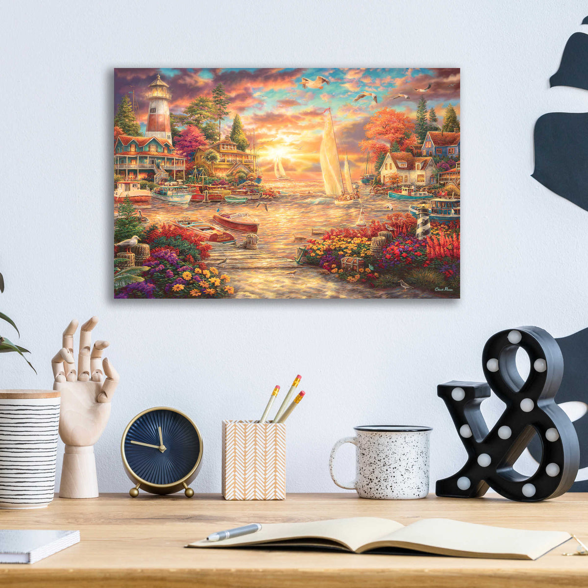 Epic Art 'Into the Sunset' by Chuck Pinson, Acrylic Glass Wall Art,16x12
