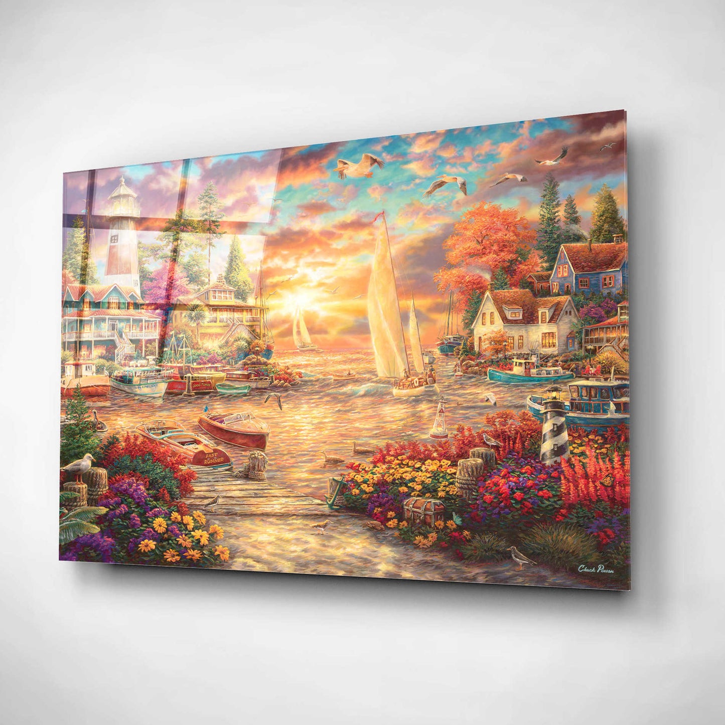 Epic Art 'Into the Sunset' by Chuck Pinson, Acrylic Glass Wall Art,24x16