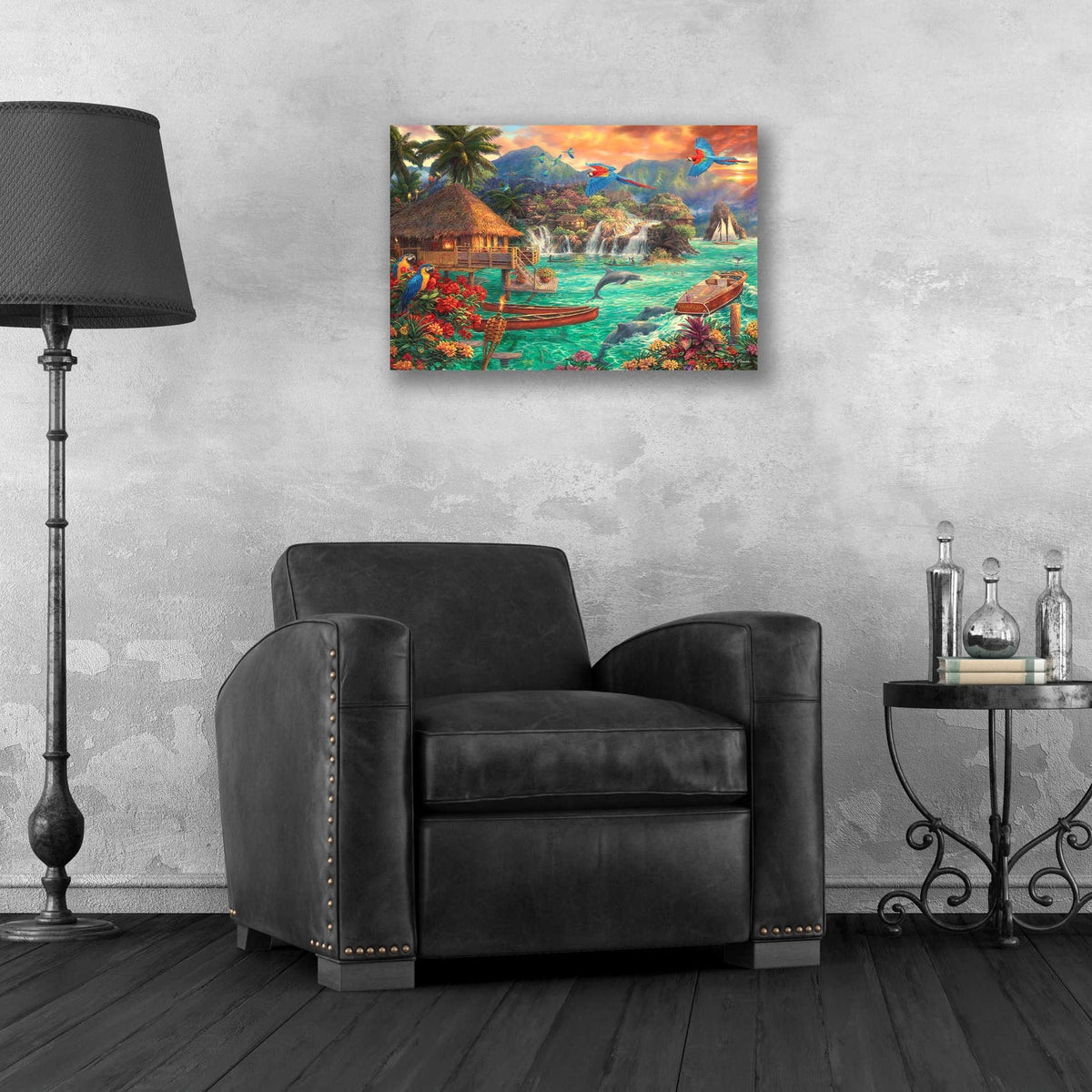 Epic Art 'Island Life' by Chuck Pinson, Acrylic Glass Wall Art,24x16