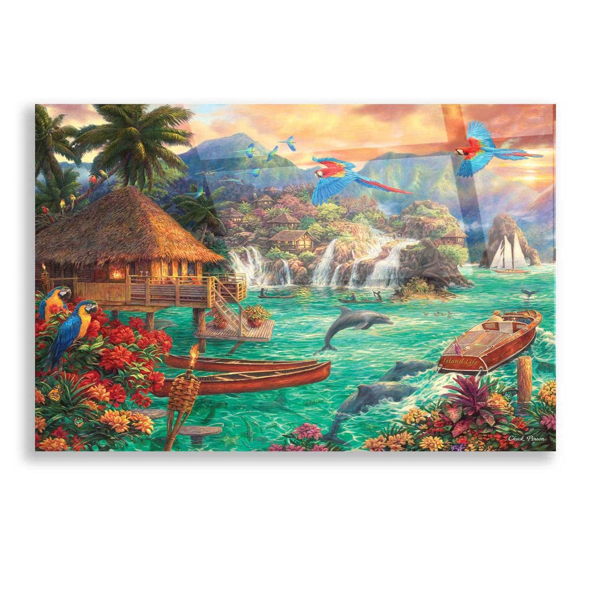 Epic Art 'Island Life' by Chuck Pinson, Acrylic Glass Wall Art
