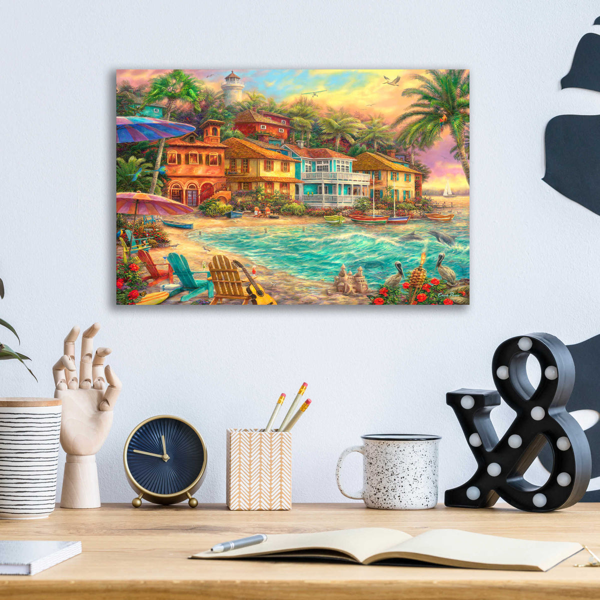 Epic Art 'Island Time' by Chuck Pinson, Acrylic Glass Wall Art,16x12