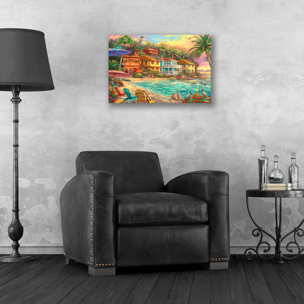 Epic Art 'Island Time' by Chuck Pinson, Acrylic Glass Wall Art,24x16