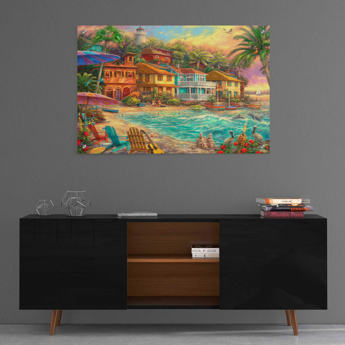Epic Art 'Island Time' by Chuck Pinson, Acrylic Glass Wall Art,36x24