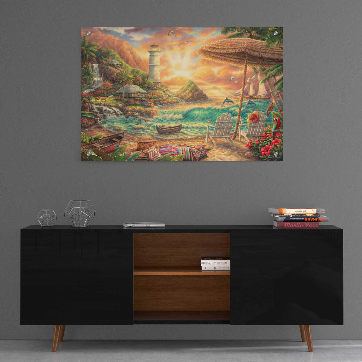 Epic Art 'Love the Beach' by Chuck Pinson, Acrylic Glass Wall Art,36x24