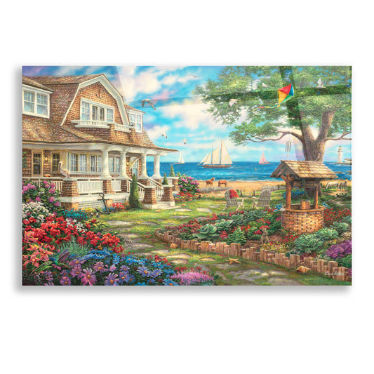 Epic Art 'Sea Garden Cottage' by Chuck Pinson, Acrylic Glass Wall Art