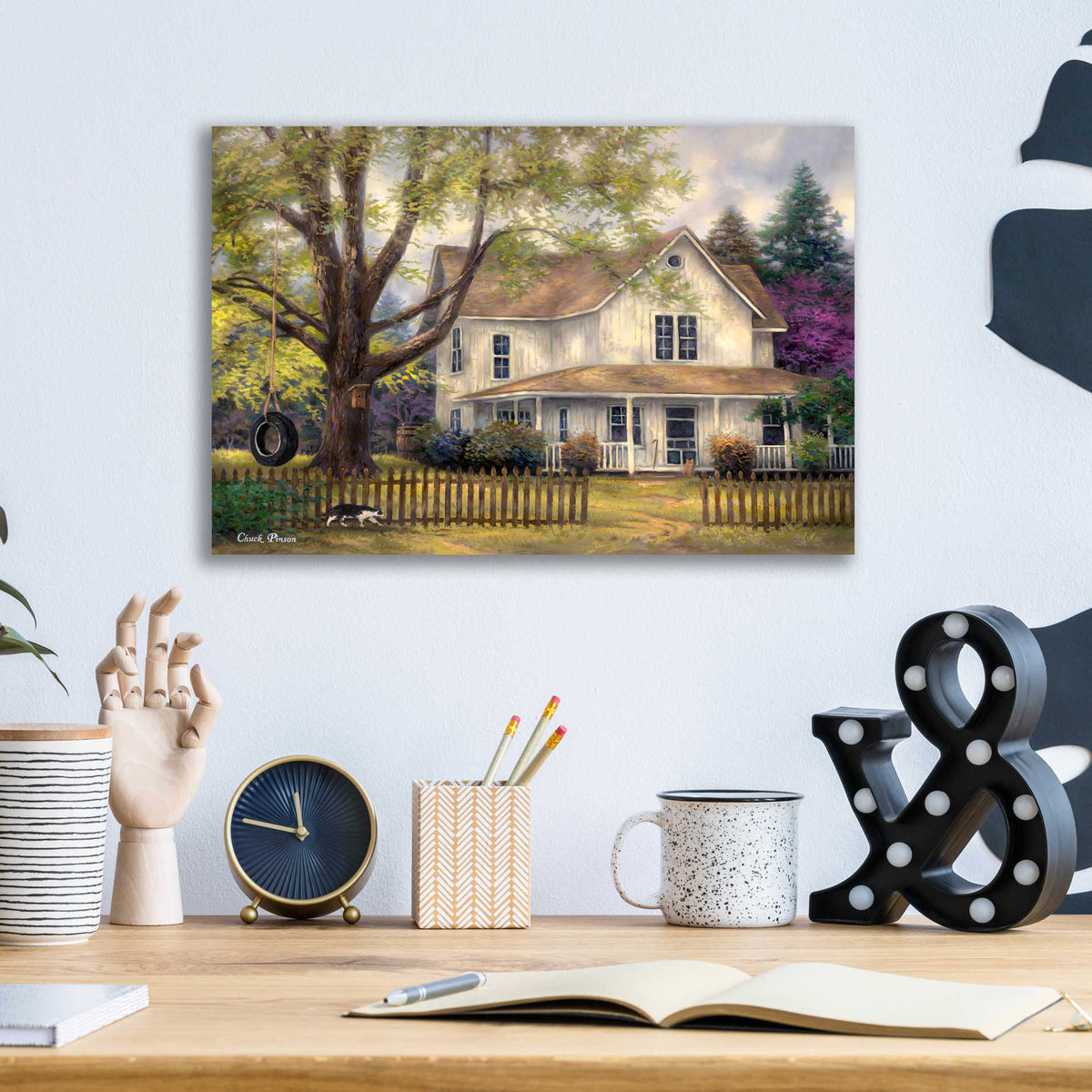 Epic Art 'Simple Country' by Chuck Pinson, Acrylic Glass Wall Art,16x12