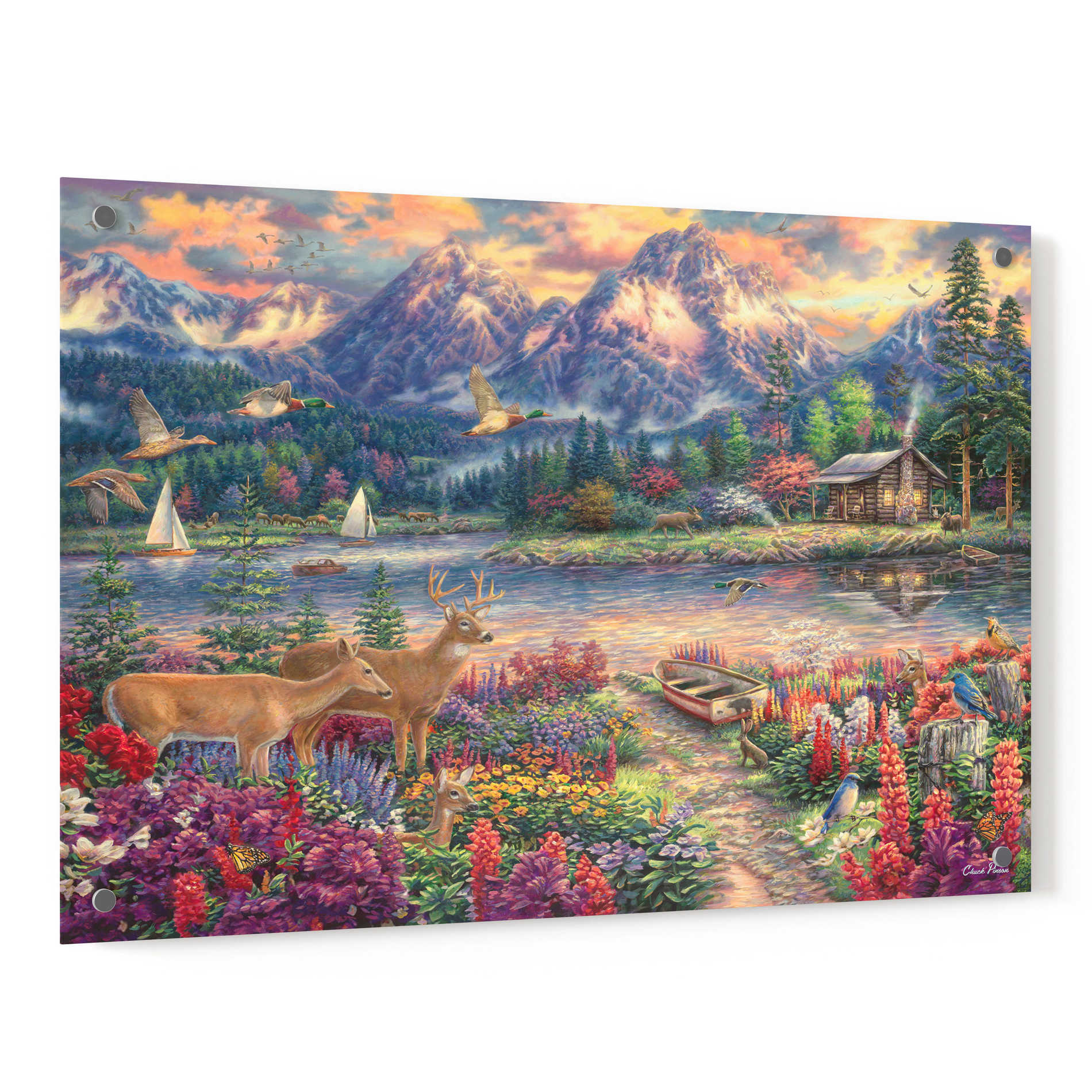 Epic Art 'Spring Mountain Majesty' by Chuck Pinson, Acrylic Glass Wall Art,36x24