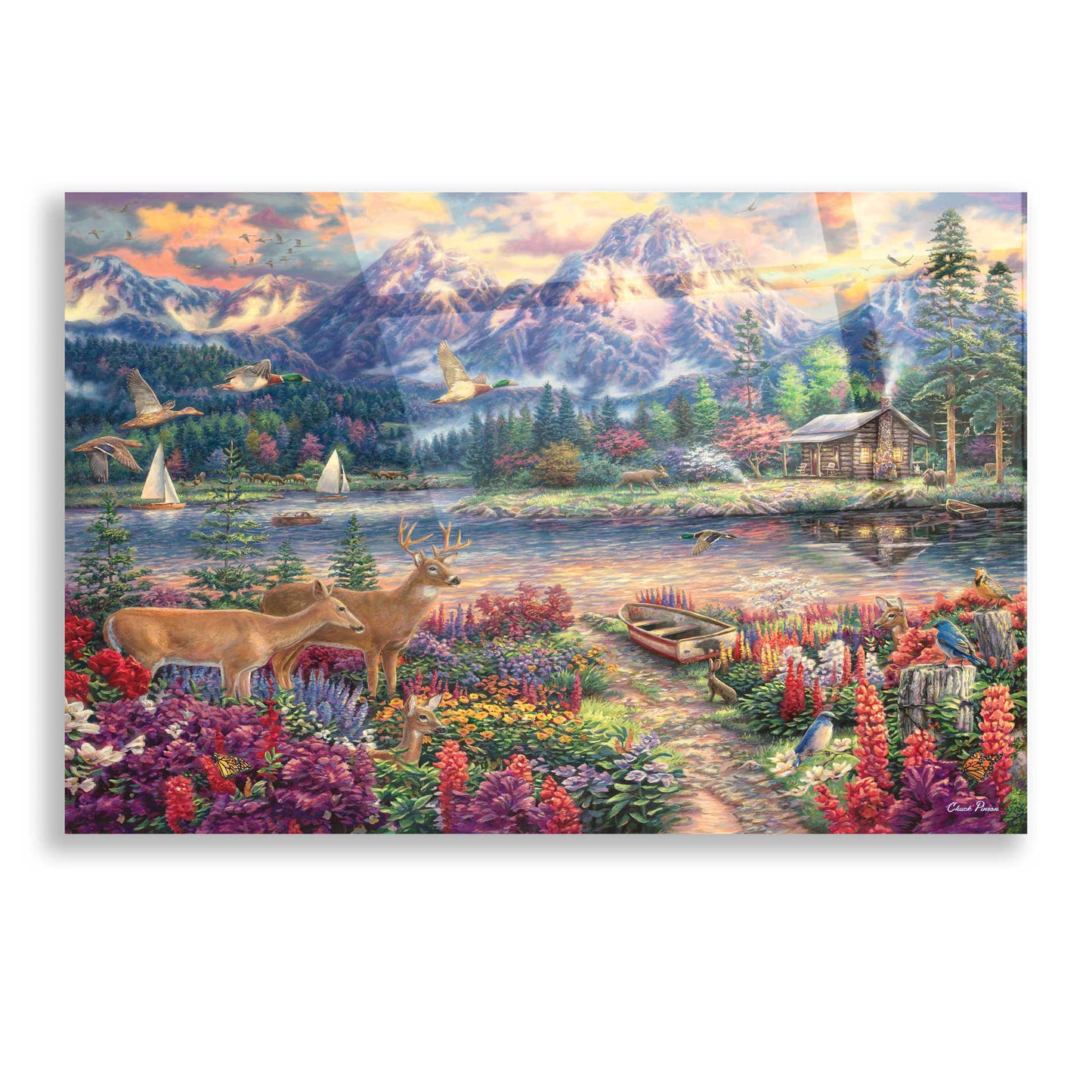 Epic Art 'Spring Mountain Majesty' by Chuck Pinson, Acrylic Glass Wall Art
