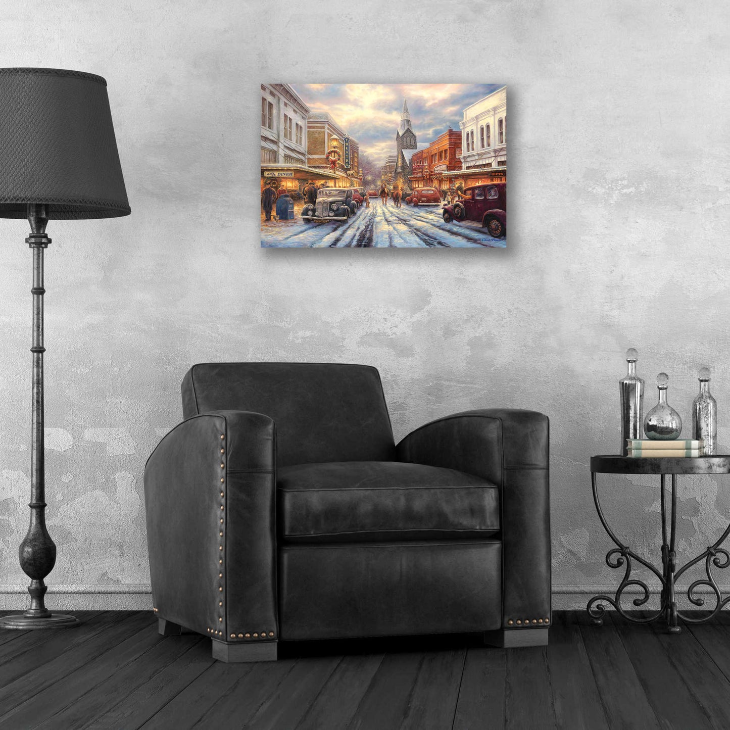 Epic Art 'The Warmth of Small Town Living' by Chuck Pinson, Acrylic Glass Wall Art,24x16