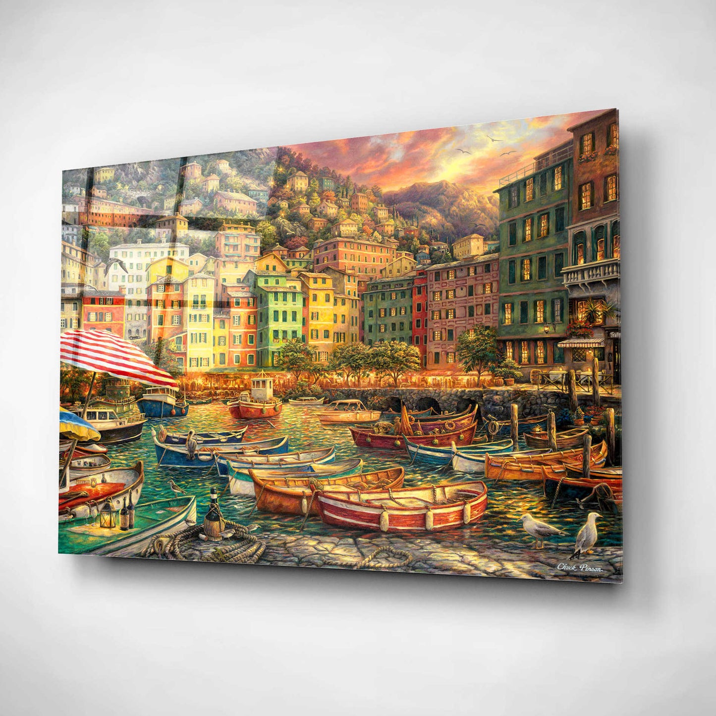 Epic Art 'Vibrance of Italy' by Chuck Pinson, Acrylic Glass Wall Art,24x16